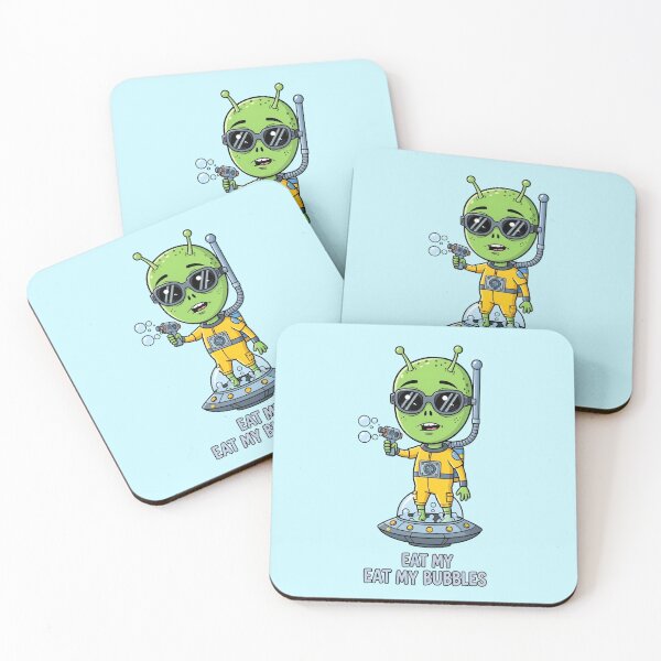 Item preview, Eat My Bubbles – Funny Cartoon Alien Sticker/T-Shirt designed and sold by EverStitchStudio ★★★★★.