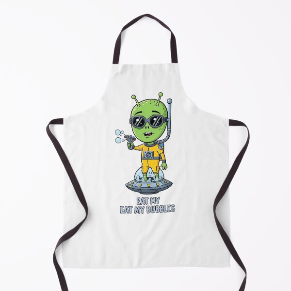 Artikelvorschau, Eat My Bubbles – Lustiger Cartoon-Alien-Aufkleber/T-Shirt entworfen und verkauft von EverStitchStudio ★★★★★.