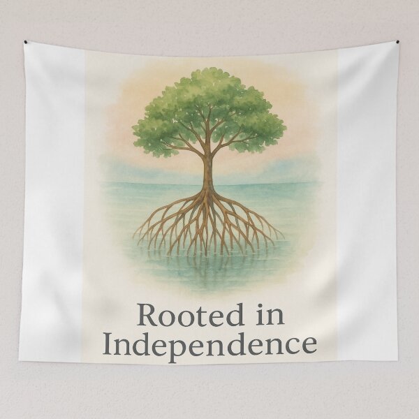 Item preview, Rooted in Independence — Montessori Mangrove Watercolor Design designed and sold by MforMontessori.