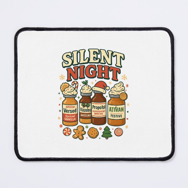 Item preview, Silent Night Nurse Christmas Parody – Funny Medical Holiday Shirt designed and sold by DailyDrivesct.