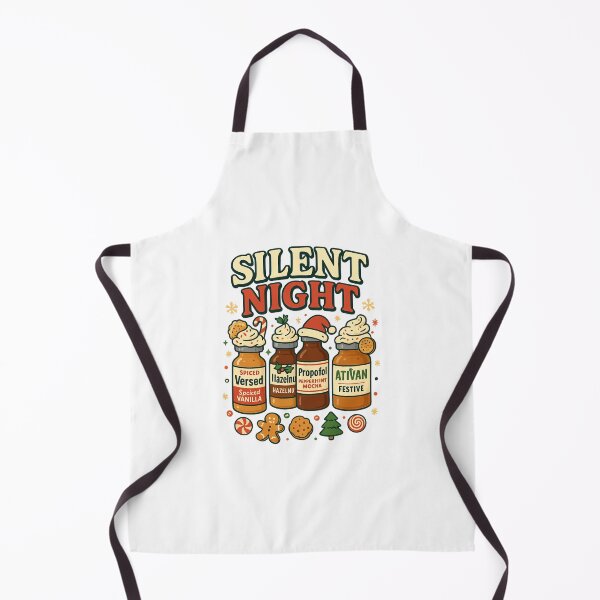 Item preview, Silent Night Nurse Christmas Parody – Funny Medical Holiday Shirt designed and sold by DailyDrivesct.