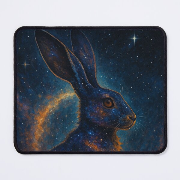 Item preview, Starlit Cosmic Hare — Celestial Night Sky Art designed and sold by BadaBingBear.