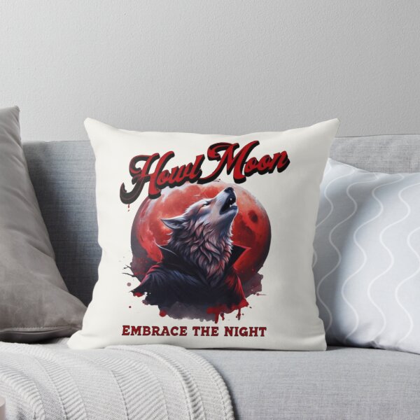Item preview, Howl Moon Vampire Werewolf Embrace The Night Gothic Horror Pun Design designed and sold by Dantin.