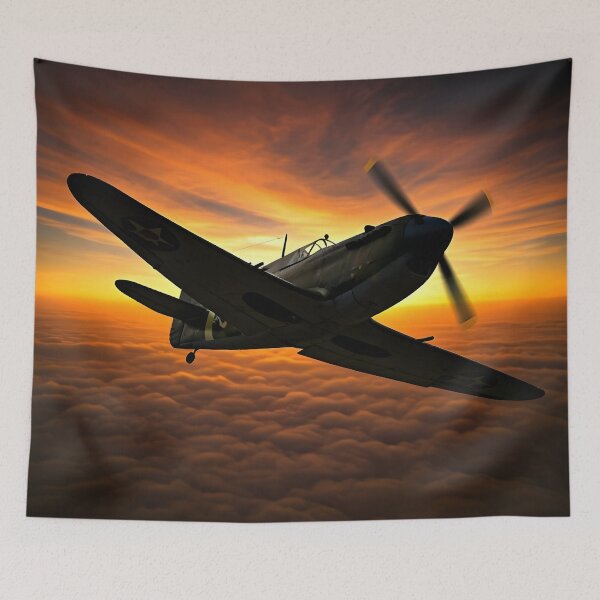 Item preview, Wings of Valor – Legendary WWII Fighter in Flight designed and sold by PawPrintedArt.