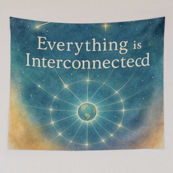 Item preview, Everything Is Interconnected — Montessori Cosmic Watercolor Design designed and sold by MforMontessori.