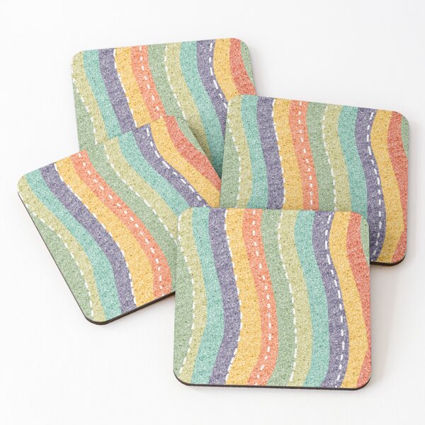 Item preview, Pastel Wavy Stripes Textured with Stitch Detail designed and sold by patternarya.