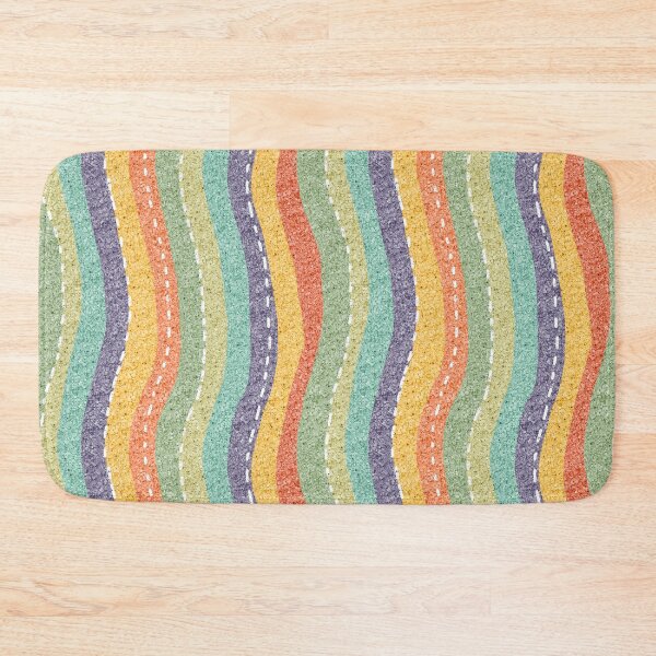 Item preview, Pastel Wavy Stripes Textured with Stitch Detail designed and sold by patternarya.