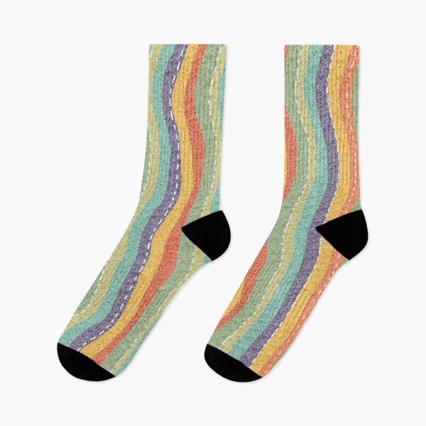 Item preview, Pastel Wavy Stripes Textured with Stitch Detail designed and sold by patternarya.