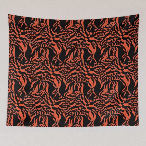 Item preview, Psychedelic Black and Orange pattern designed and sold by LAEC-Shop.