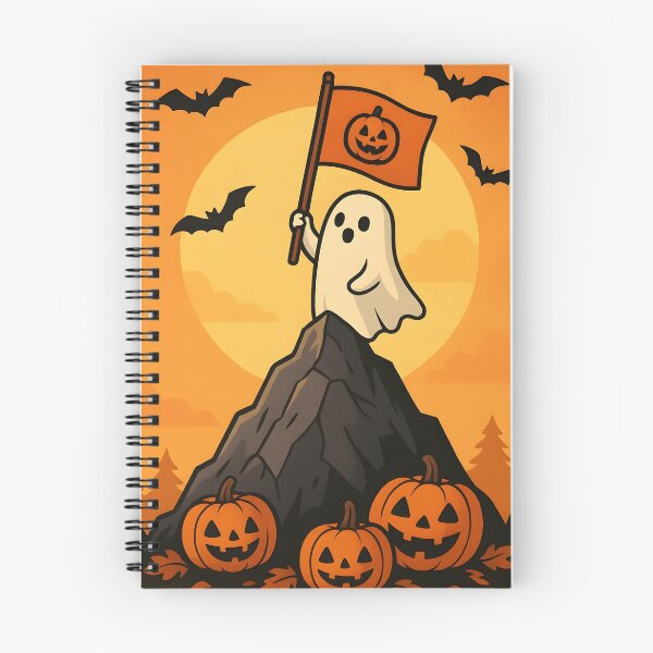 Item preview, Ghost Summit – Halloween Ghost on Mountain Peak Art designed and sold by wildexperience.