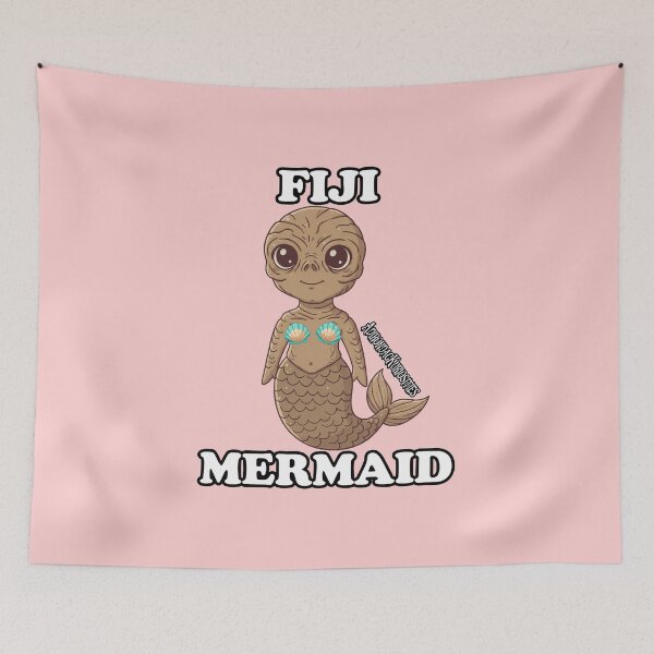 Item preview, Fiji Mermaid Wearing Shells designed and sold by AdirondacKuriosities.