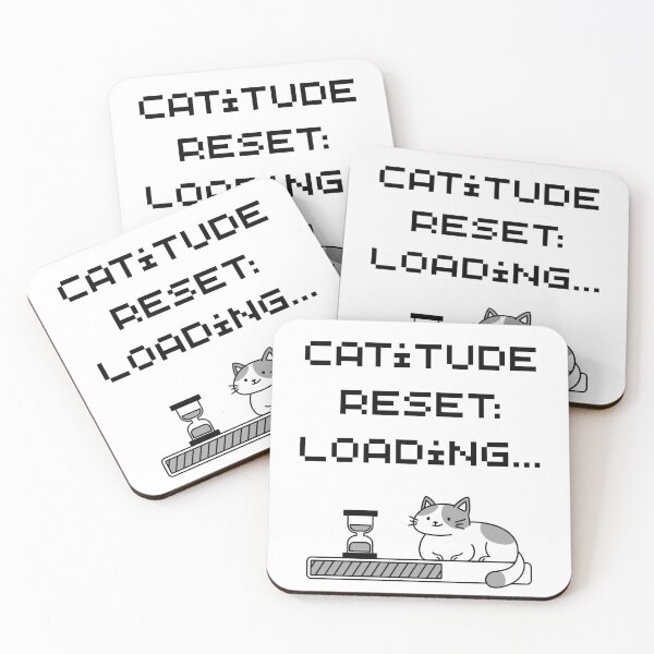 Item preview, Catitude Reset Loading – Funny Cat Attitude Quote for Cat Lovers designed and sold by Shopk9.