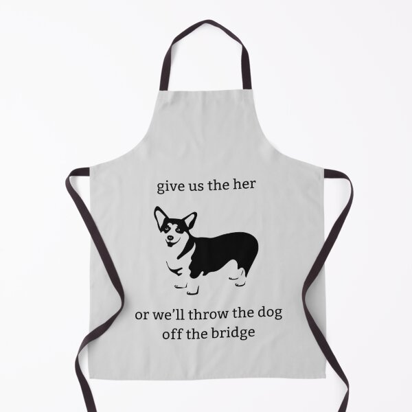 Item preview, Dirk Gently's Holistic Detective Agency: Give us the her, or we'll throw the dog off the bridge designed and sold by Heeby Jeebys.