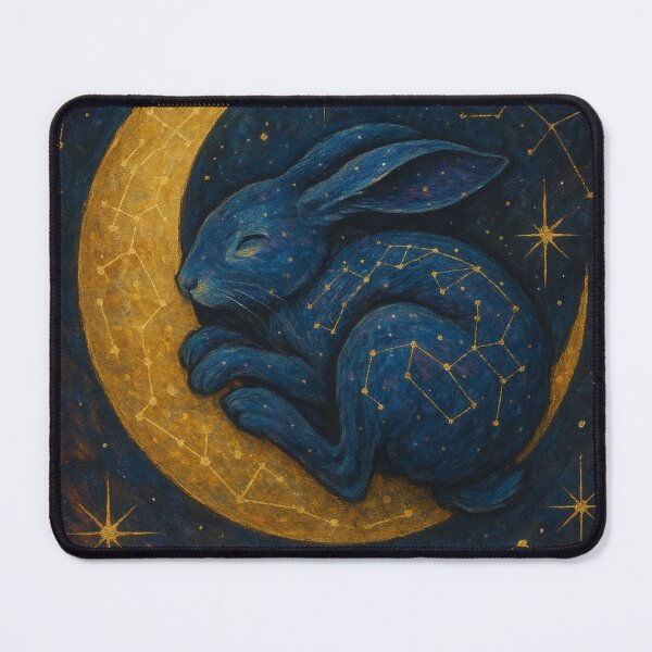 Item preview, Starlit Cosmic Hare — Celestial Night Sky Art designed and sold by BadaBingBear.