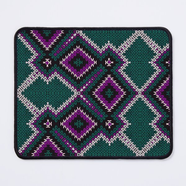 Item preview, Knitted Geometric Texture Purple Green designed and sold by patternarya.