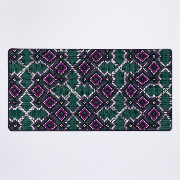 Item preview, Knitted Geometric Texture Purple Green designed and sold by patternarya.
