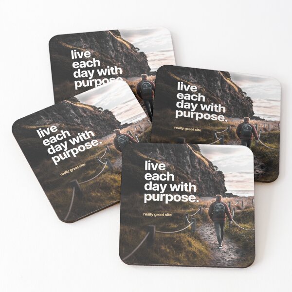 Item preview, Live Each Day With Purpose – Inspirational Travel Quote designed and sold by Affluencr.