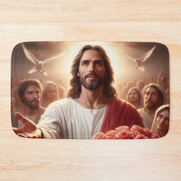 Item preview, Jesus giving you flowers designed and sold by JesusClub.