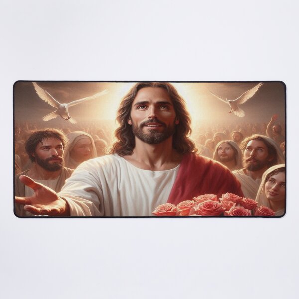 Item preview, Jesus giving you flowers designed and sold by JesusClub.
