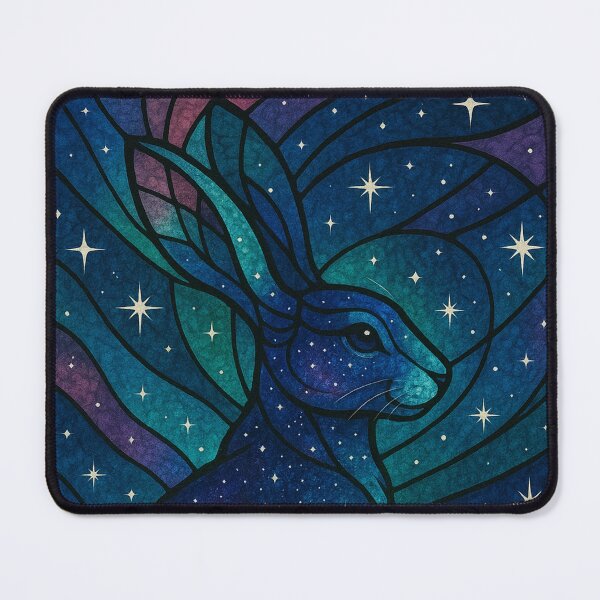 Item preview, Galaxy Hare — Art Nouveau Stained-Glass Style designed and sold by BadaBingBear.