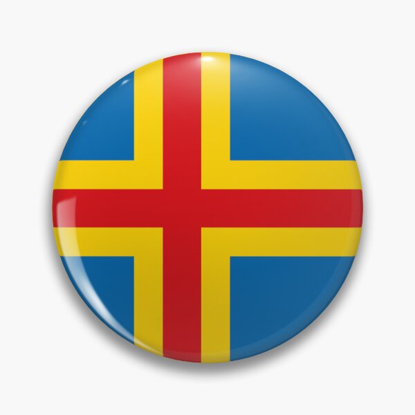 Item preview, Aland Islands Flag Round Nordic Design designed and sold by NTGUILTY.