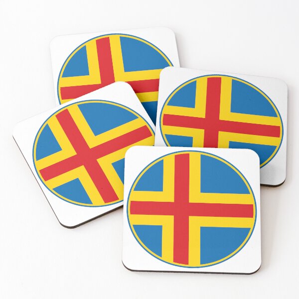 Item preview, Aland Islands Flag Round Nordic Design designed and sold by NTGUILTY.