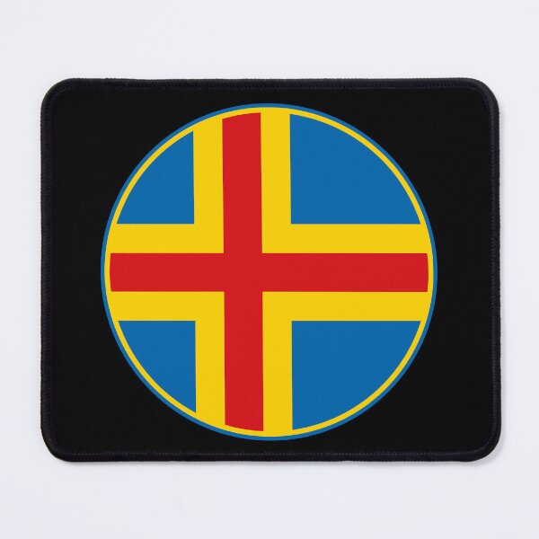 Item preview, Aland Islands Flag Round Nordic Design designed and sold by NTGUILTY.