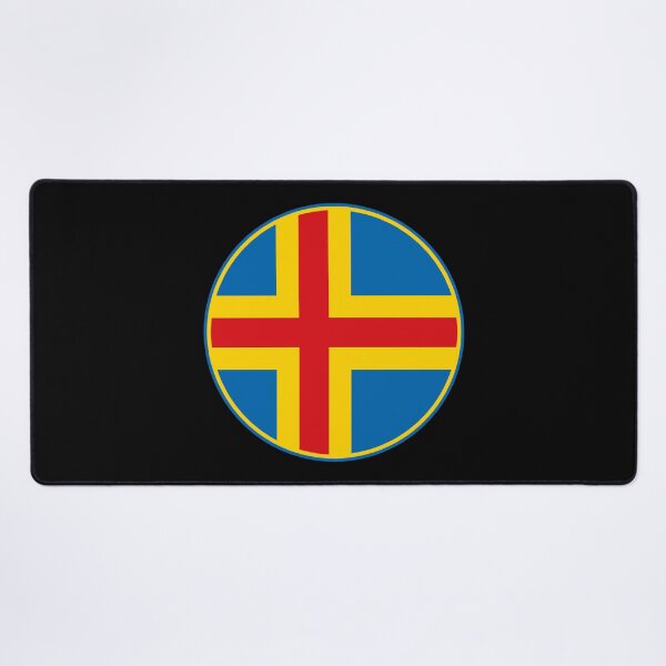 Item preview, Aland Islands Flag Round Nordic Design designed and sold by NTGUILTY.
