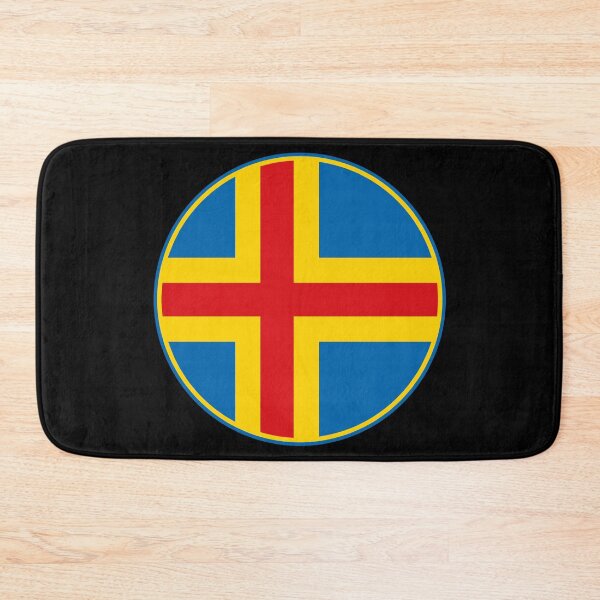 Item preview, Aland Islands Flag Round Nordic Design designed and sold by NTGUILTY.