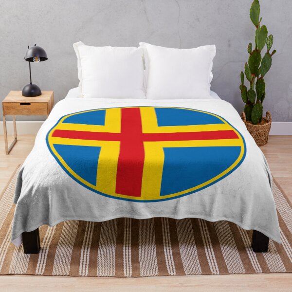 Item preview, Aland Islands Flag Round Nordic Design designed and sold by NTGUILTY.