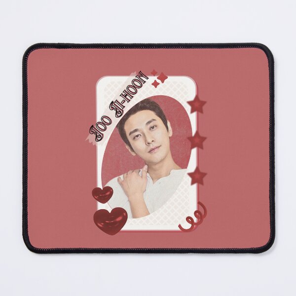 Item preview, Joo Ji-hoon Korean Actor Kdrama Card Red Aesthetic Collage Design designed and sold by AJUNICE STUDIO.
