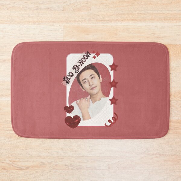 Item preview, Joo Ji-hoon Korean Actor Kdrama Card Red Aesthetic Collage Design designed and sold by AJUNICE STUDIO.