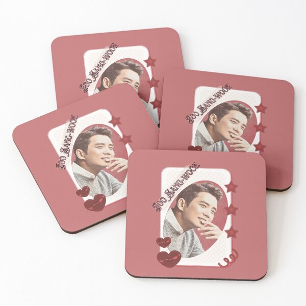 Item preview, Joo Sang-wook Korean Actor Kdrama Card Red Aesthetic Collage Design designed and sold by AJUNICE STUDIO.