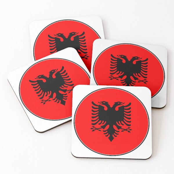 Item preview, Albania Flag Circle Double-Headed Eagle Design designed and sold by NTGUILTY.