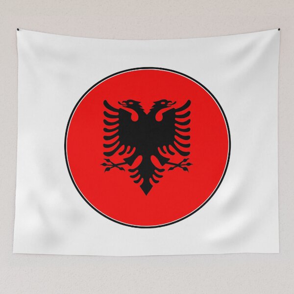 Item preview, Albania Flag Circle Double-Headed Eagle Design designed and sold by NTGUILTY.