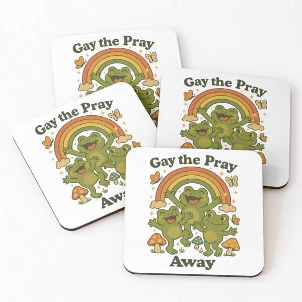 Item preview, Gay The Pray Away | Retro Froggy LGBTQ+ Humor Design | Playful Pride Illustration | Satirical Queer Art designed and sold by PaintedPixels01.