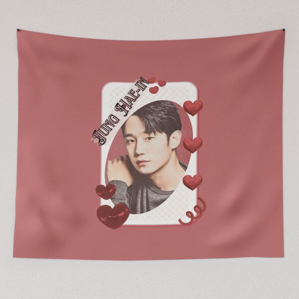 Item preview, Jung Hae-in Korean Actor Kdrama Card Red Aesthetic Collage Design designed and sold by AJUNICE STUDIO.
