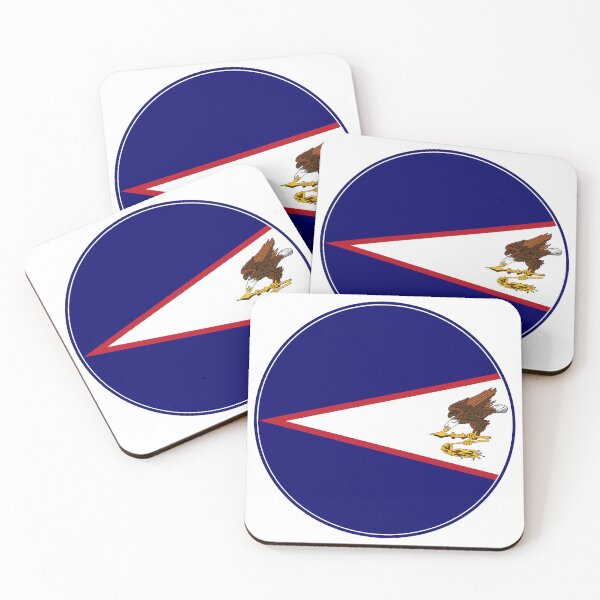 Item preview, American Samoa Flag Round Eagle Design designed and sold by NTGUILTY.