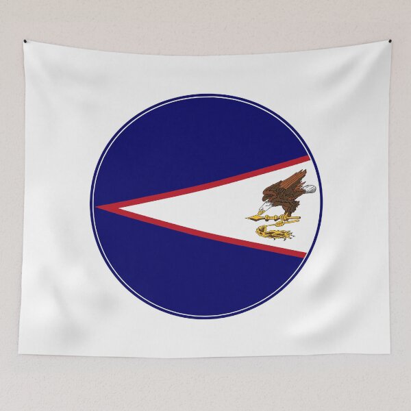 Item preview, American Samoa Flag Round Eagle Design designed and sold by NTGUILTY.