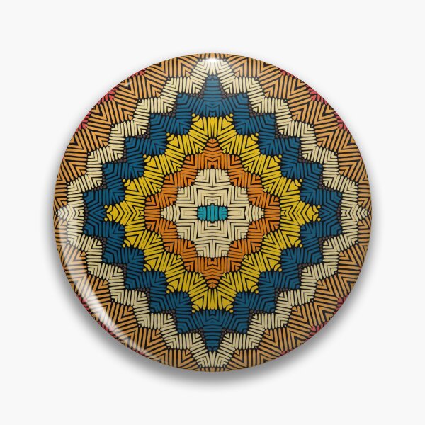 Item preview, Hand-Stitched Geometry Texture in Blue, Red and Yellow designed and sold by patternarya.