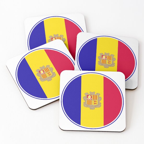 Item preview, Andorra Flag Circle Emblem VIRTUS UNITAS FORTIOR designed and sold by NTGUILTY.