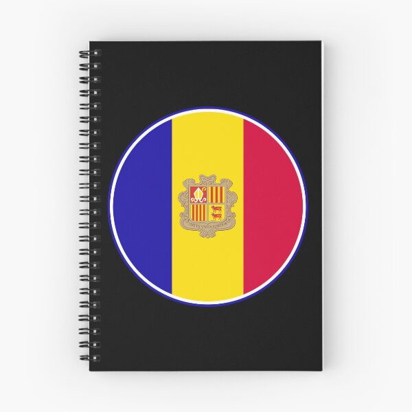 Item preview, Andorra Flag Circle Emblem VIRTUS UNITAS FORTIOR designed and sold by NTGUILTY.