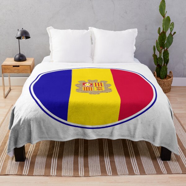 Item preview, Andorra Flag Circle Emblem VIRTUS UNITAS FORTIOR designed and sold by NTGUILTY.