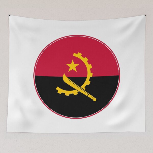 Item preview, Angola Flag Circle Machete Gear Star Design designed and sold by NTGUILTY.