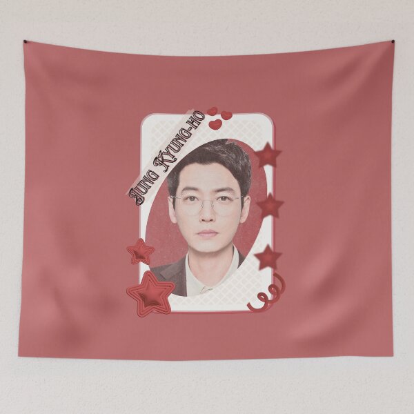 Item preview, Jung Kyung-ho Korean Actor Kdrama Card Red Aesthetic Collage Design designed and sold by AJUNICE STUDIO.