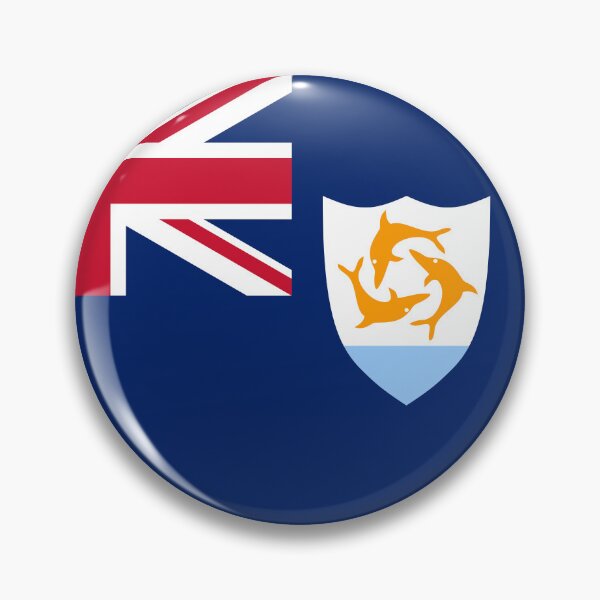 Item preview, Anguilla Flag Circle Dolphins Union Jack Design designed and sold by NTGUILTY.
