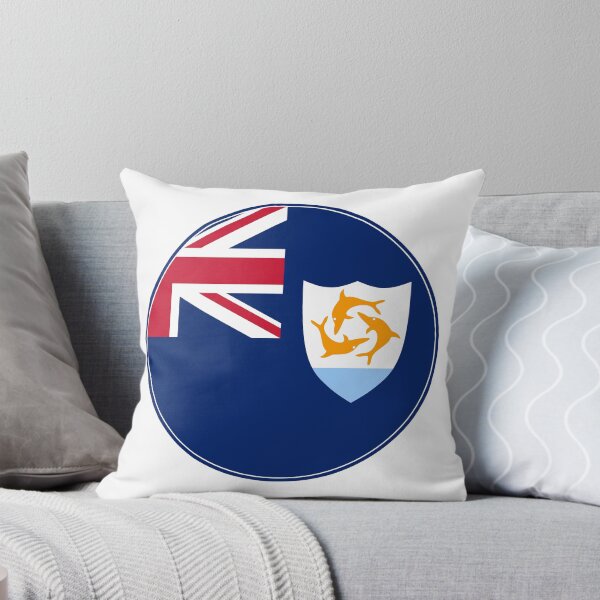 Item preview, Anguilla Flag Circle Dolphins Union Jack Design designed and sold by NTGUILTY.