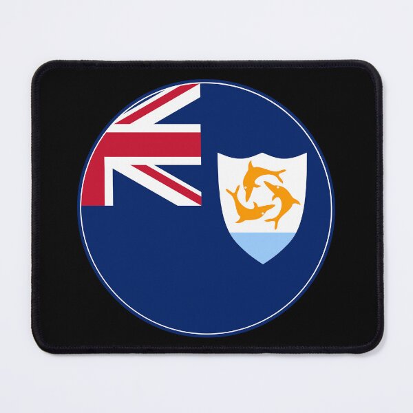 Item preview, Anguilla Flag Circle Dolphins Union Jack Design designed and sold by NTGUILTY.