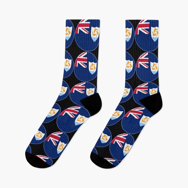 Item preview, Anguilla Flag Circle Dolphins Union Jack Design designed and sold by NTGUILTY.