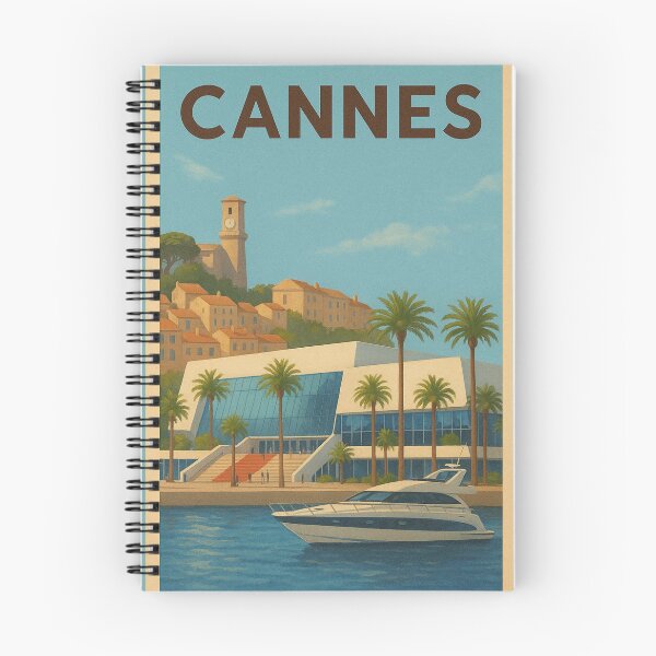 Item preview, Cannes France Travel Art – Palais des Festivals and Yacht on the French Riviera designed and sold by Annika Shurafa.